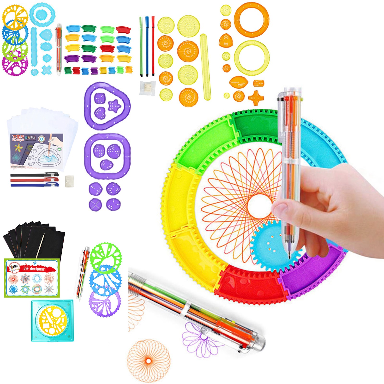 Kids Education Gift - Colorful Spirograph Set Kids Magic Art