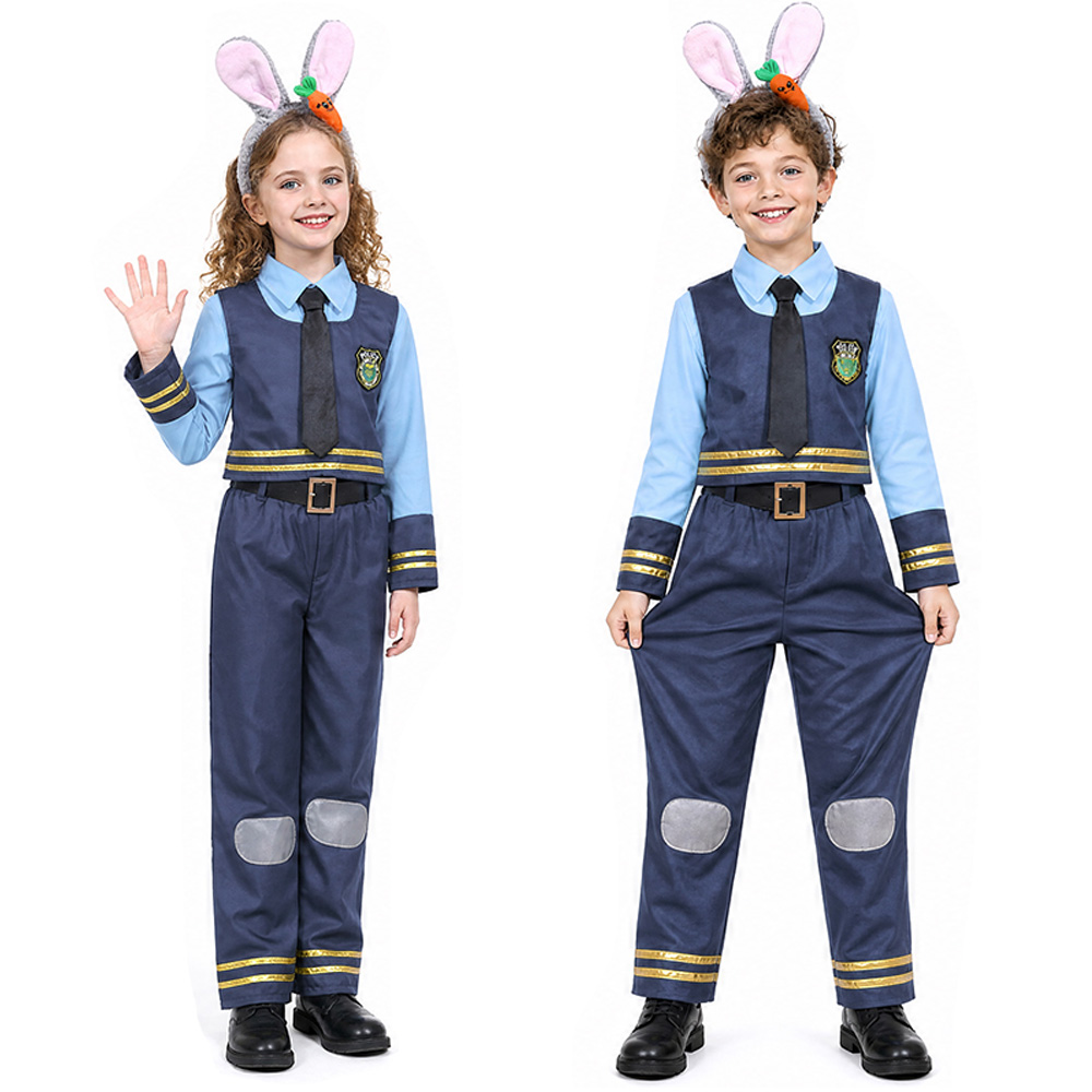 Kids Education School - Halloween children Police Judy Rabbit Cosplay