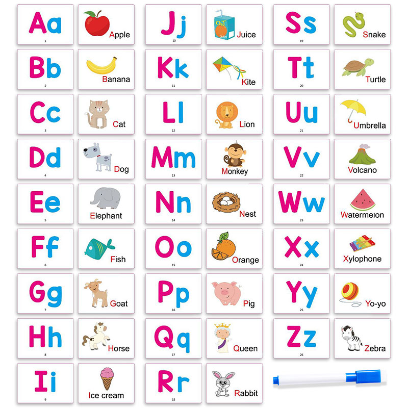 Abc Kids Early Education - 27 First Words Flashcards Alphabets ABC