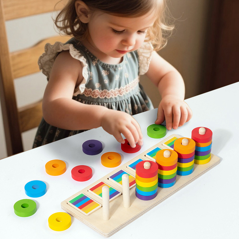 Montessori Shelf Toy - Montessori Memory Training Color Matching Game