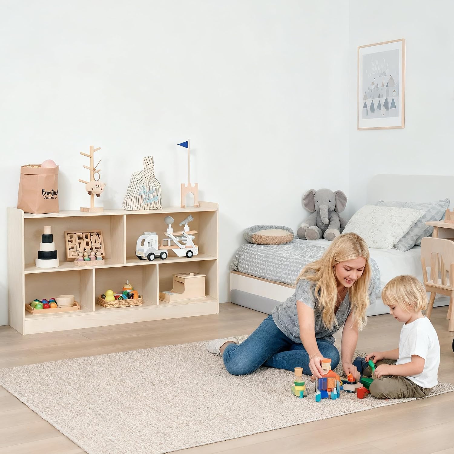 Montessori Book and Toy Shelf  - đánh giá và giá Montessori Shelf Toy