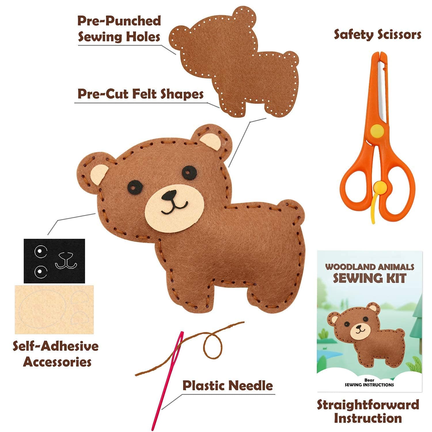 Sewing Kit for Kids Woodland A - đánh giá và giá Kids Education Classes