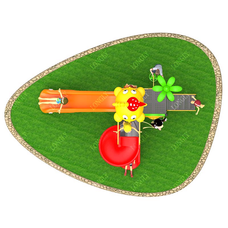 Commercial Plastic Slide 450x2 - đánh giá và giá Kids Education Park
