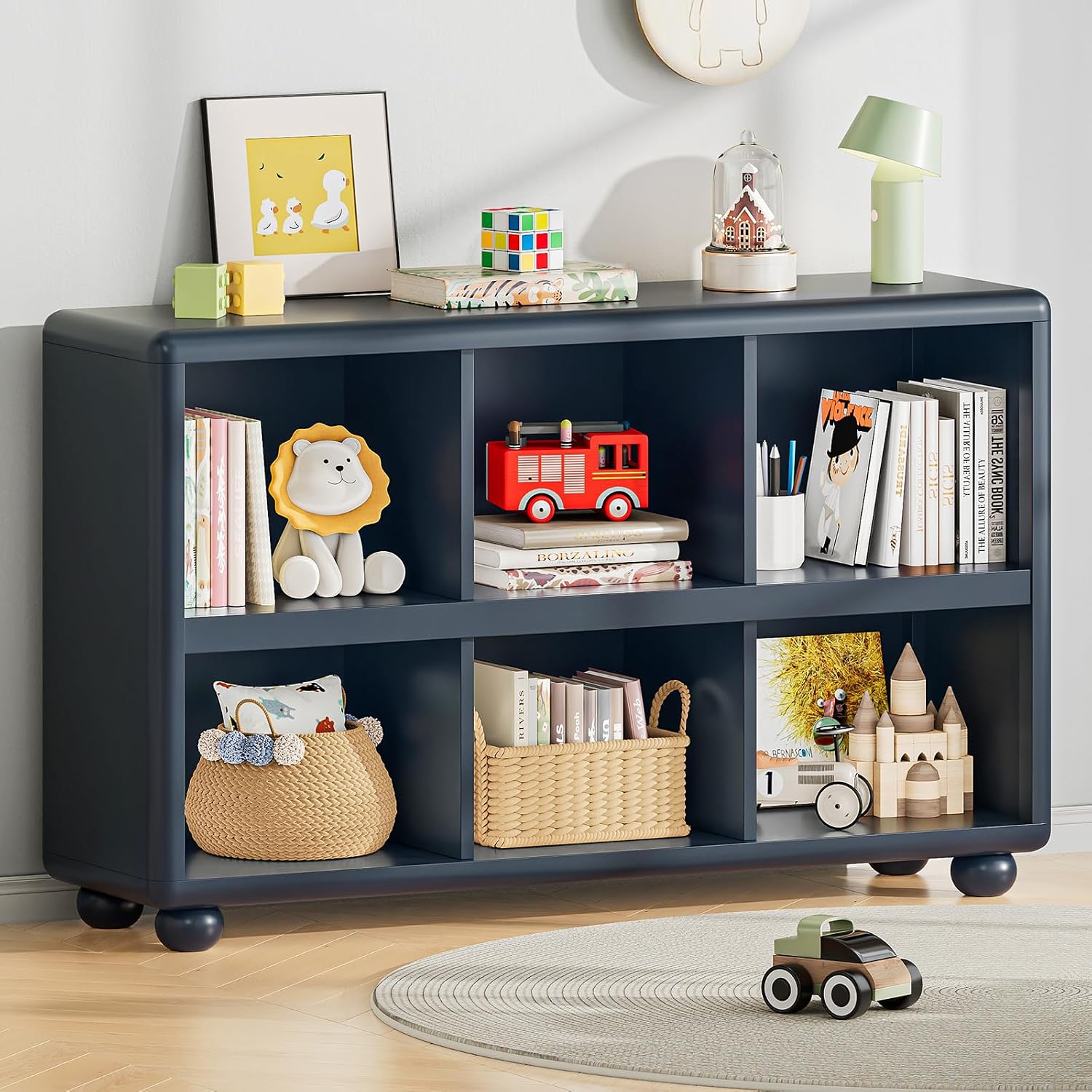 Kids Storage Shelf 6-Cube Toy  - đánh giá và giá Montessori Shelf Toy