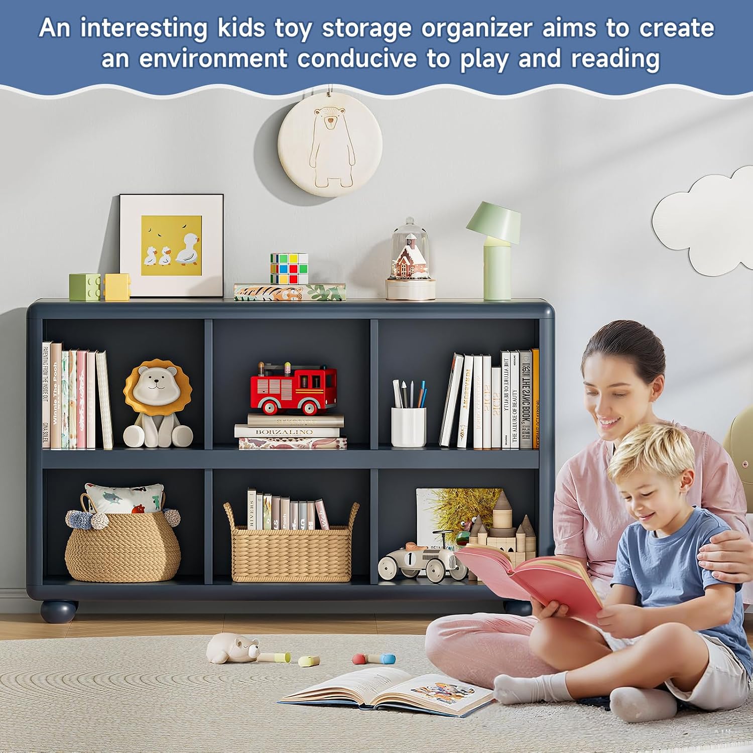 Kids Storage Shelf 6-Cube Toy  - đánh giá và giá Montessori Shelf Toy