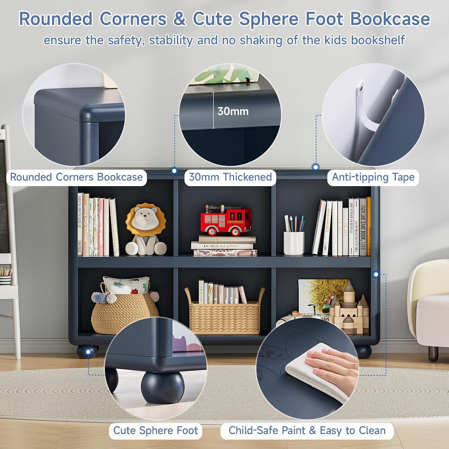 Kids Storage Shelf 6-Cube Toy  - đánh giá và giá Montessori Shelf Toy