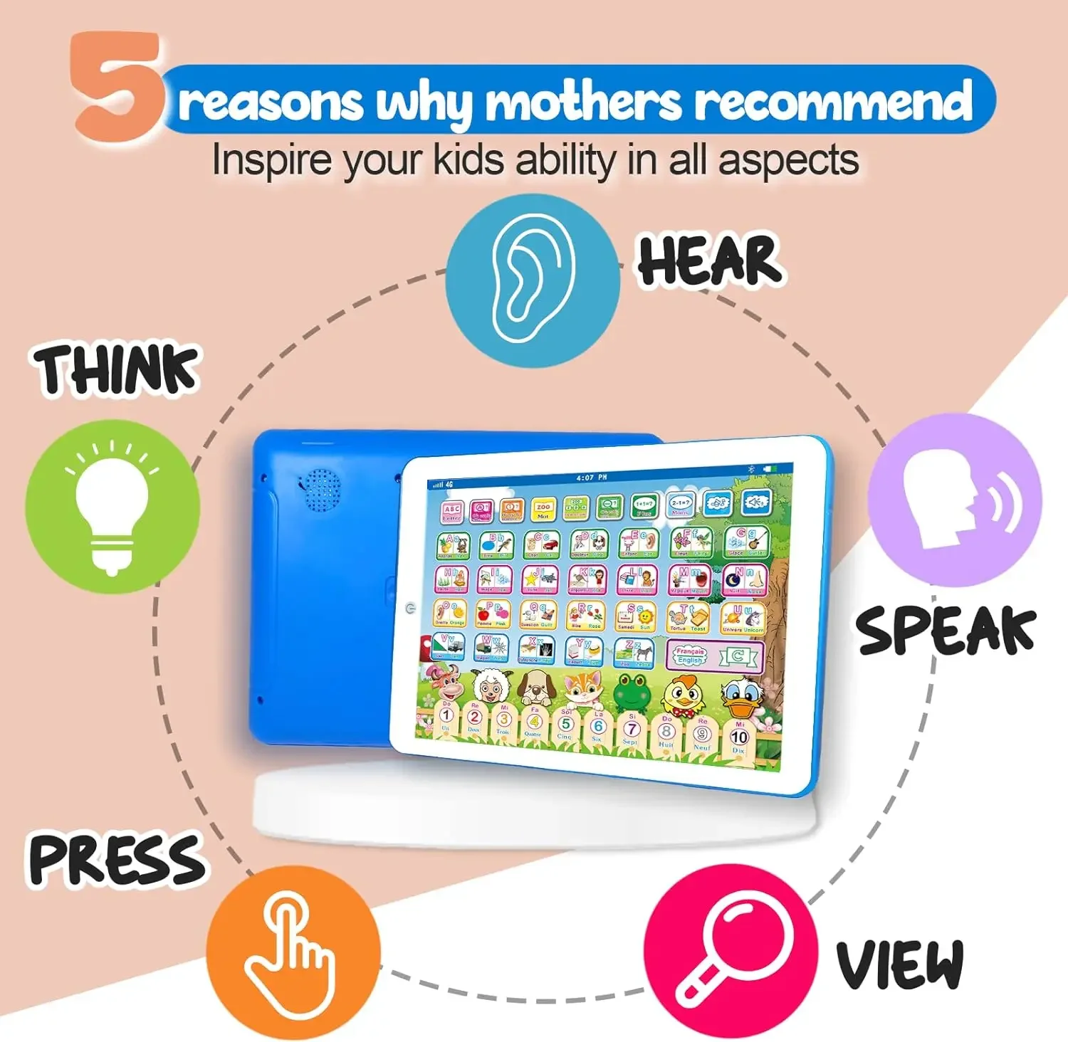 French English Bilingual Learn - đánh giá và giá Kids Education Tablet