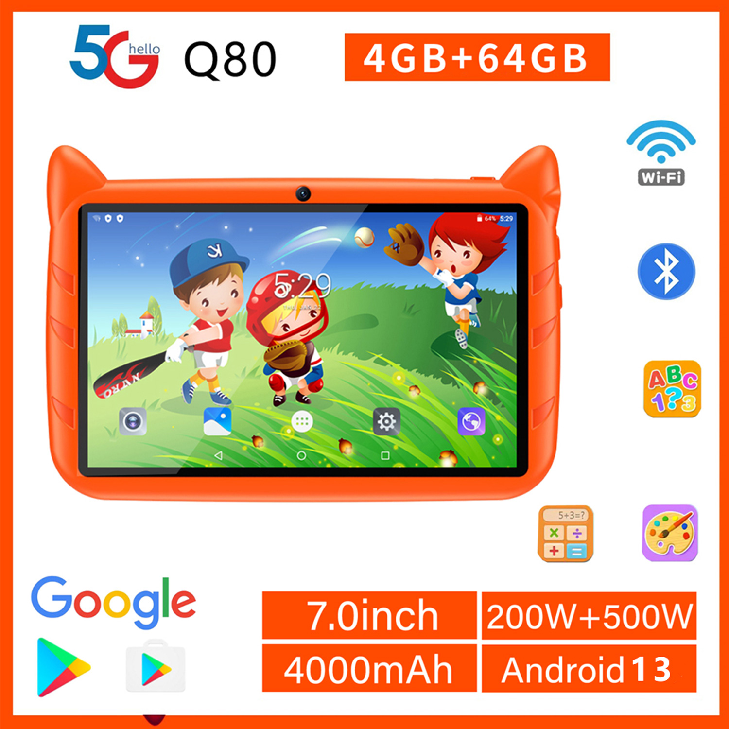 New 5G WiFi Kids Tablet 7 Inch - đánh giá và giá Kids Education Tablet