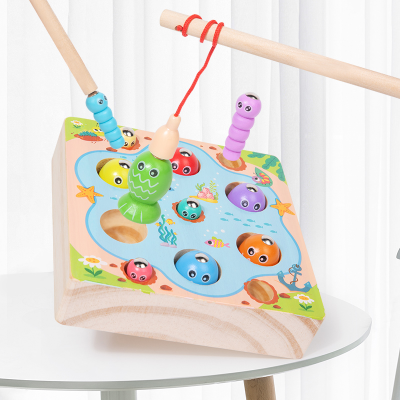 Children Wooden Fishing Game T - đánh giá và giá Montessori Shelf Toy