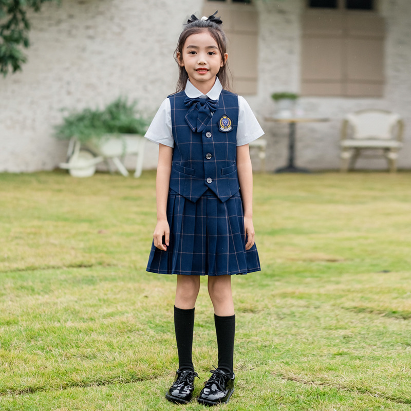 Kids British Plaid Vest Shirt  - đánh giá và giá Kids Education School