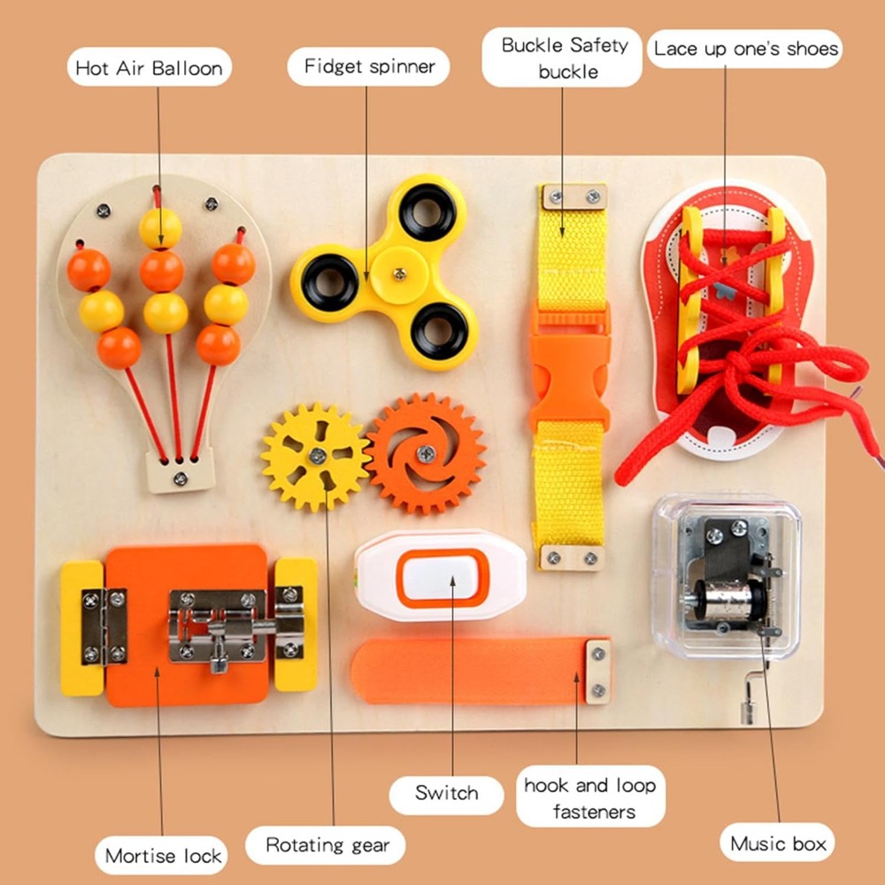 Montessori Wooden Busy Board T - đánh giá và giá Kids Education Gift