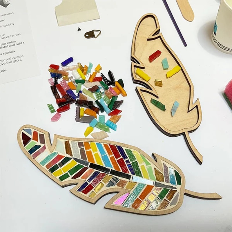 DIY Mosaic Coaster Colored Fea - đánh giá và giá Kids Educational Device